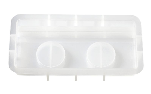 Silikongießform Teelichthalter mit Schlitz 2-fach - HobbyFun